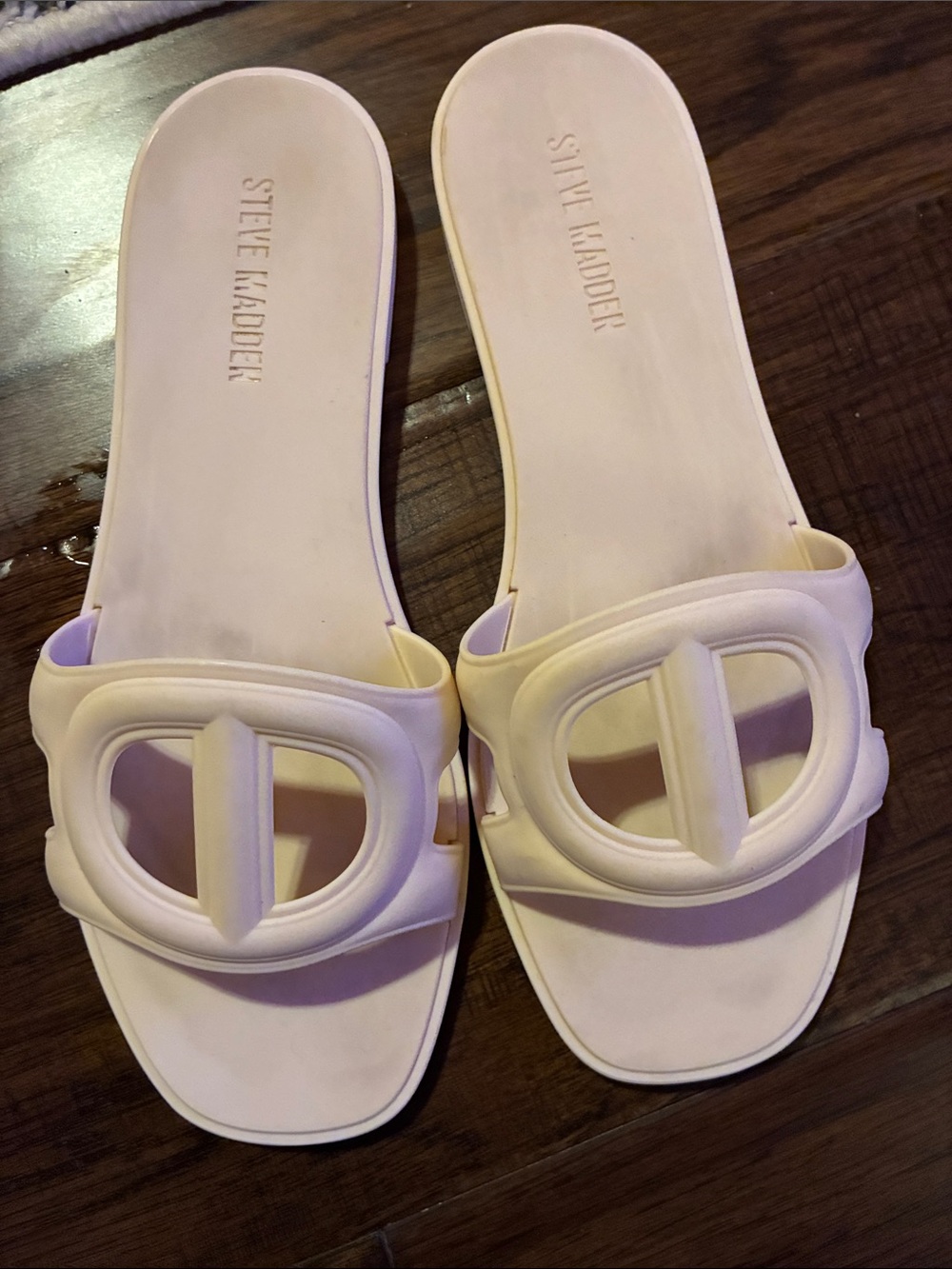 Steve Madden Pale Pink Slip-On Slide Sandals